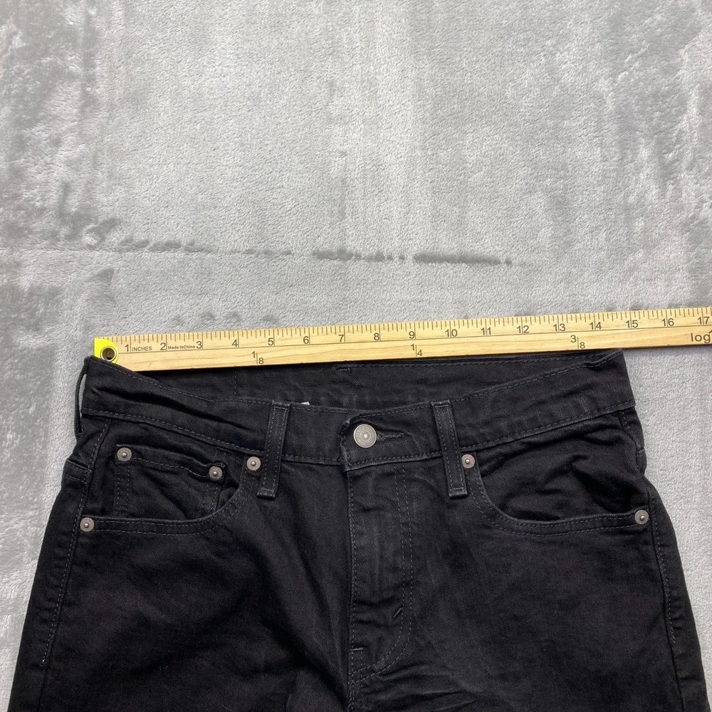 Levi's 514 Straight Fit Black Jeans Mens Sz 29 Fits 28